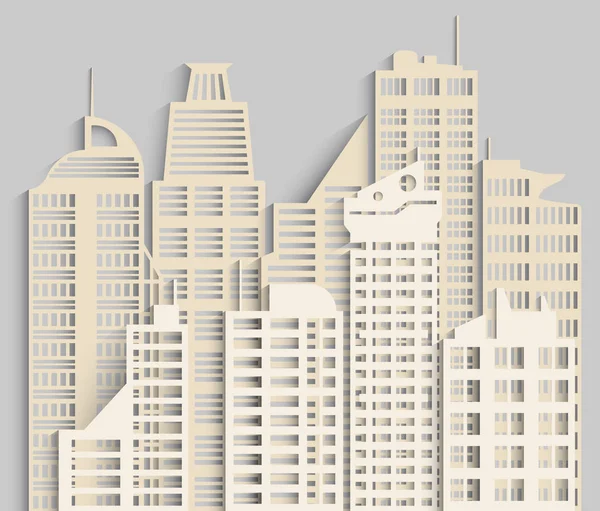 Kağıttan yapılmış cityscape çizimi