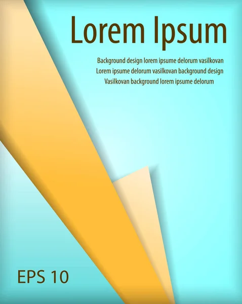 Sanat tasarım vektör arka plan mavi ve sarı öğeler metin için