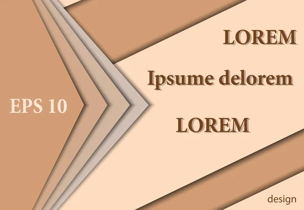 Sanat ve tasarım, vektör arka plan metin için yer ile mesaj broun üçgenin elemanları ile