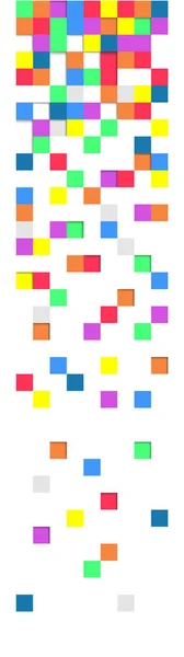 Tło z opadających kolorowych kwadratów — Wektor stockowy