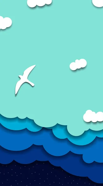 Bulutlu gece gökyüzünün soyut arka planı