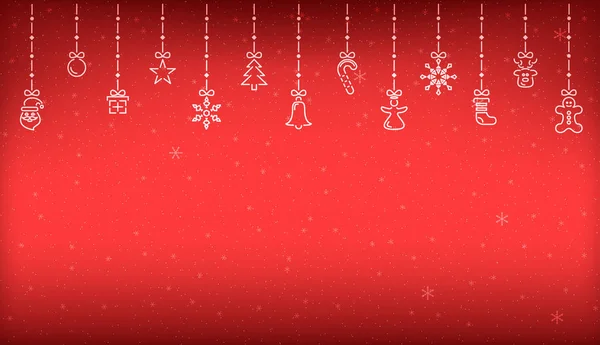 Soyut noel süslemelerinin Noel arkaplanı kırmızı renklerde büyük ve küçük kar taneleriyle süslenmiş.