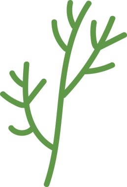 Birden fazla sapı olan tek bir bitki dalı, temiz bir çizgi şeklinde. Resimde, minimalist çizgileri ve doğal bir şekli olan bir dal tasvir ediliyor. Çizgi film vektör illüstrasyonu.