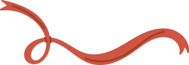 Pürüzsüz ve kıvrımlı bir halkayla akan bir kurdele. Resimde dalgalı bir bandın zarif bir şekilde bükülmüş hali yer alıyor. Çizgi film vektör illüstrasyonu