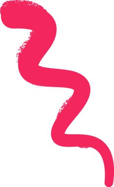 Dinamik tarzda dalgalı bir şekilde cesur, desenli bir fırça darbesi. Felç pürüzsüz bir şekilde kıvrılır, dokulu bir kenar ve akışkan bir hareket gösterir. Çizgi film vektör illüstrasyonu.