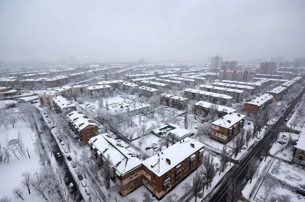 Bela paisagem urbana de inverno — Fotografia de Stock