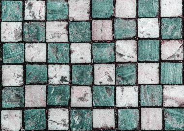 Mermer taş kareler arka plan doku sağlam planı