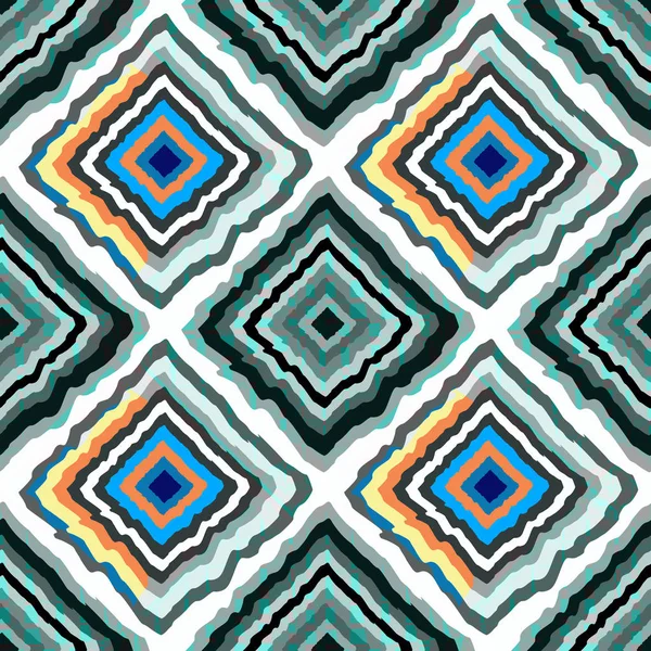 Seamless ethnic multi-color geometric pattern.