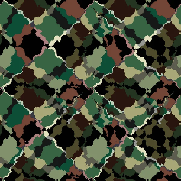 Nahtlose Abstrakte Khaki Geometrische Muster — Stockfoto