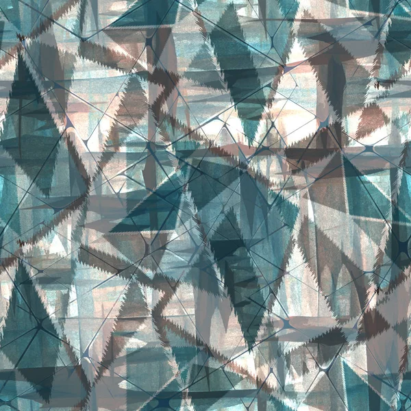 Nahtlos Stilvolles Grunge Geometrisches Muster Blauen Grauen Farben — Stockfoto