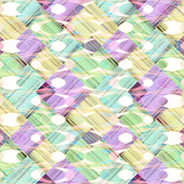 Dikişsiz soyut geometrik kareli desen suluboya etkisi ile.