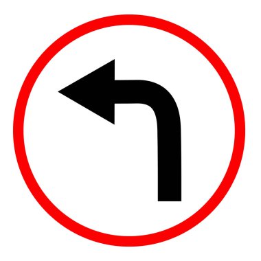 Beyaz arka plan üzerinde doğru oturum açın. doğru simgesi açmak. düz stil. Sol ileri oturum açın. Trafik işaretleri.