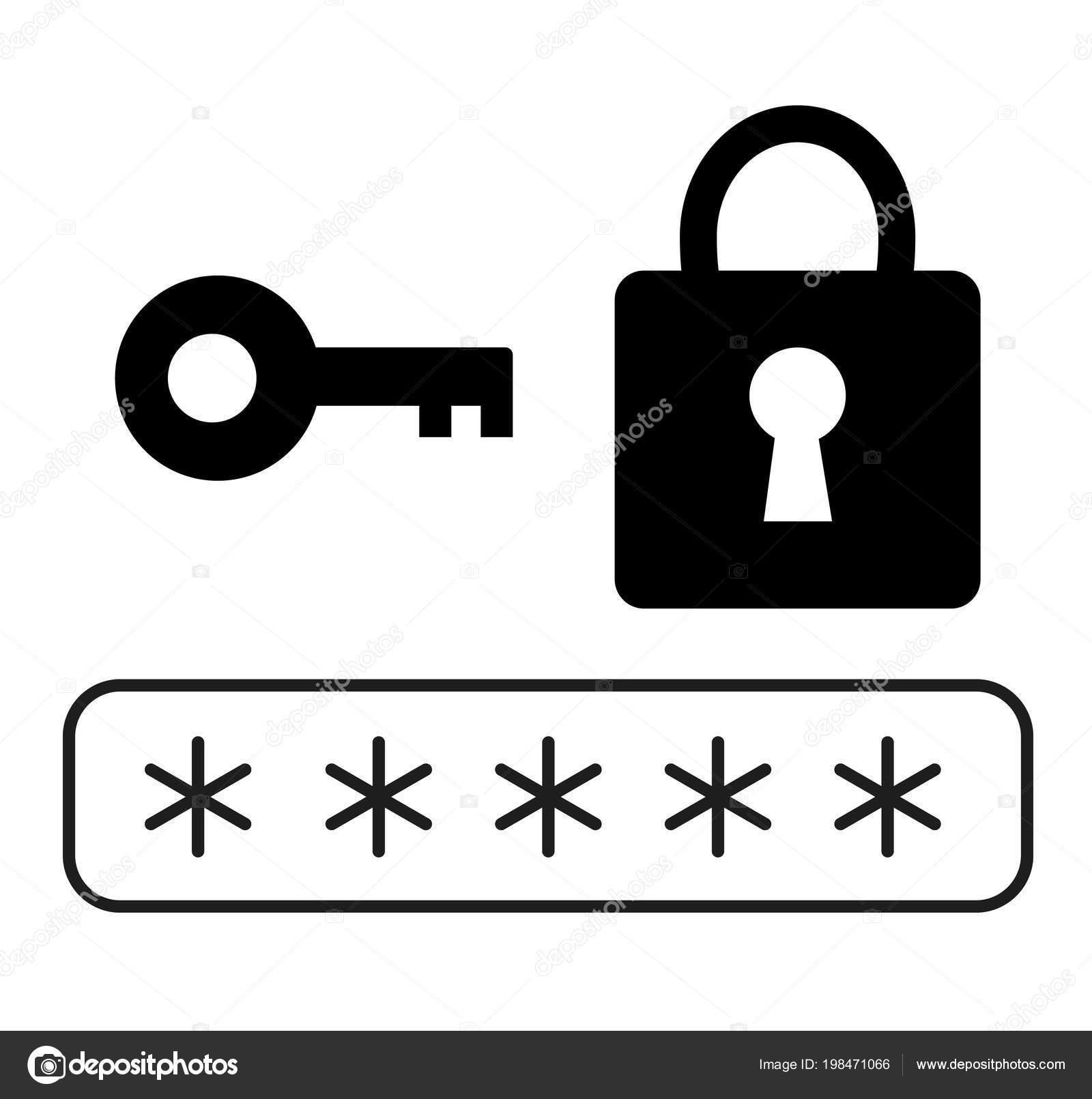 password security icon white background flat style password security symbol stock vector c drsuthee hotmail com 198471066 https depositphotos com 198471066 stock illustration password security icon white background html