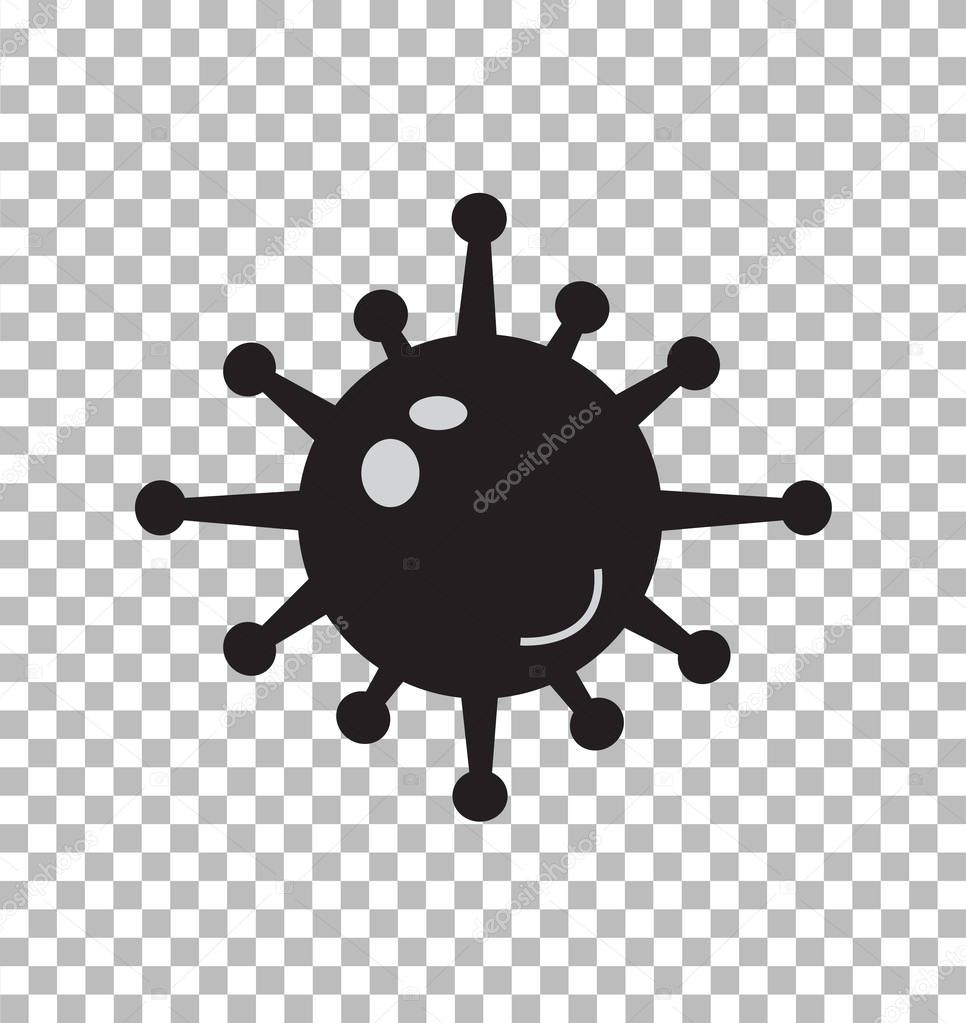 Bacteria icon isolated on transparent background. bacteria sign. flat style.