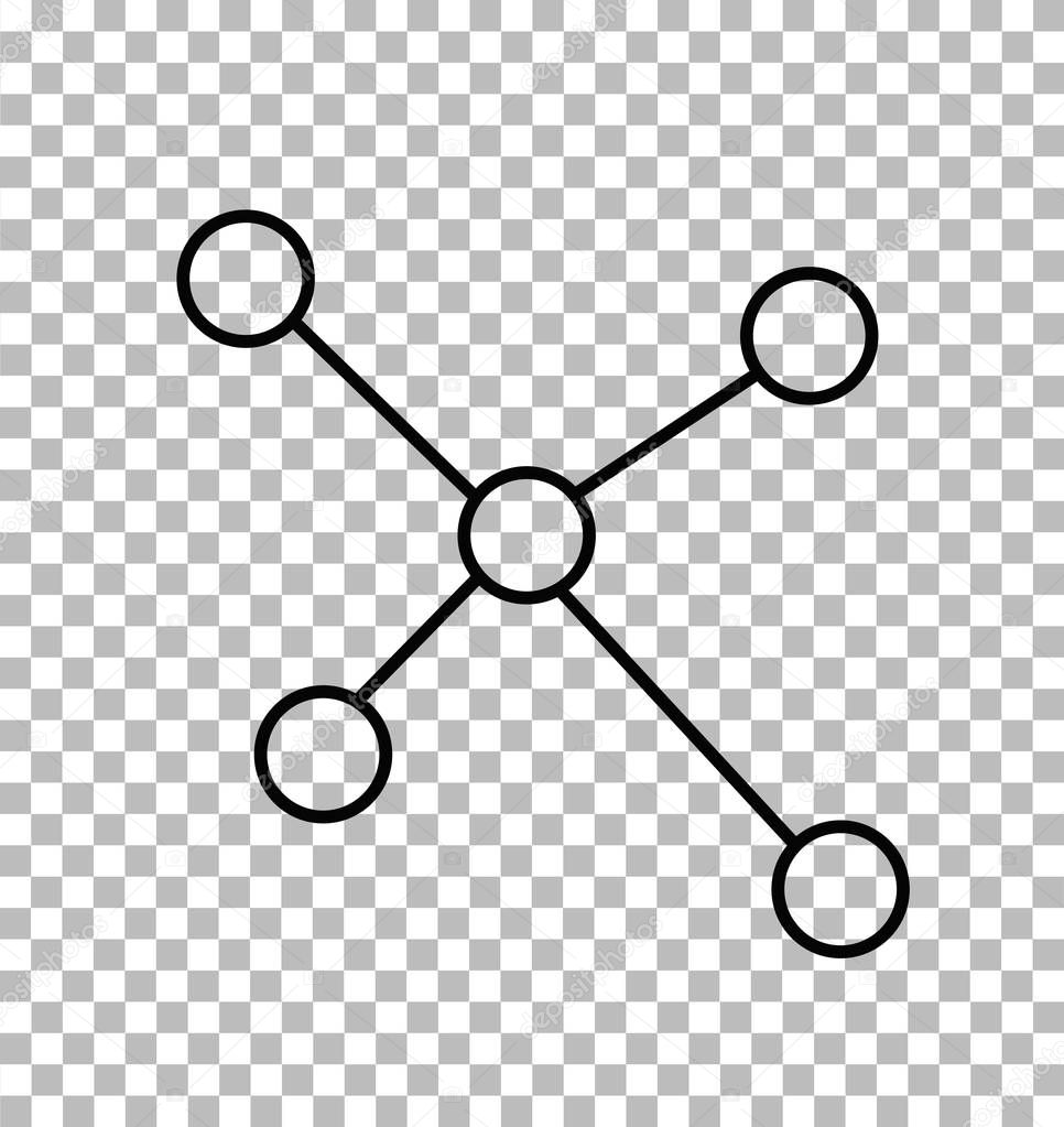 Connection icon isolated on transparent background. connection symbol for your web site design, logo, app, UI. connecting sign. network symbol. network connection logo concept.