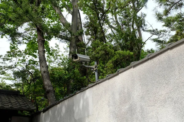 Cctv Kamera Auf Grauer Betonwand Cctv Überwachungskamera Zum Schutz Der — Stockfoto