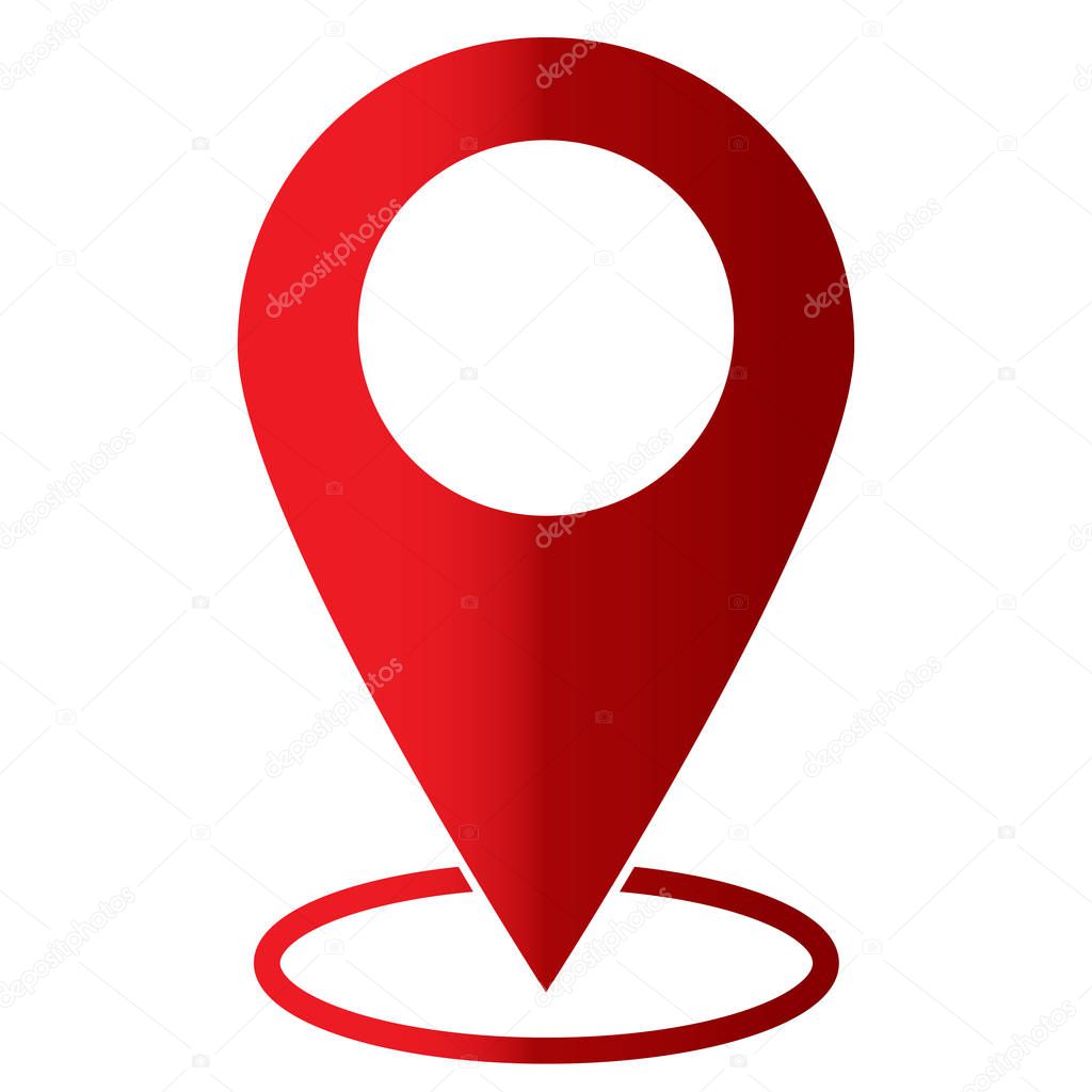 pin icon on white background. flat style. map sign. location for your web site design, logo, app, UI. map pointer symbol. navigation icon