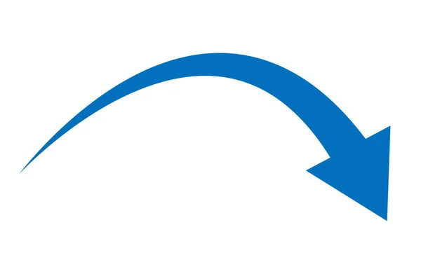 Icône Flèche Bleue Sur Fond Blanc Style Plat Abstrait Signe — Image vectorielle