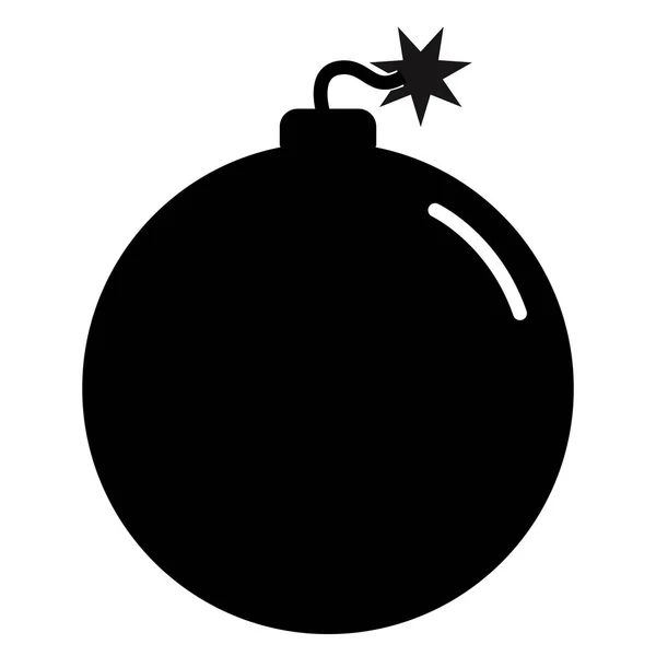 Bombenschild Flachen Design Stil Bombensymbol Auf Weißem Hintergrund Einfache Illustration — Stockvektor