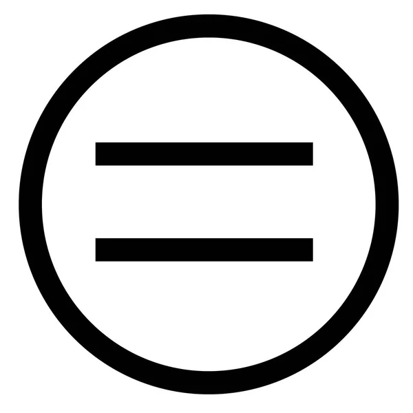 Znak Równości Płaski Równe Ikona Ilustracja Białym Tle Równe Ikona — Wektor stockowy