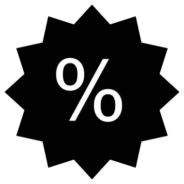 indirim simgesi. Düz tasarım stili. Beyaz arka plan üzerinde indirim simgesi. grafik tasarım, Web sitesi, Kullanıcı arabirimi için simge indirim.