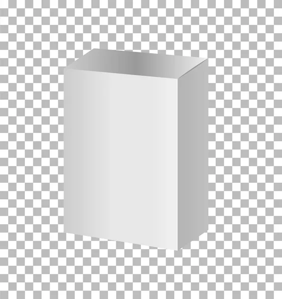 Weiße Pappschachteln Attrappe Realistische Weiße Verpackung Leere Schachtel Transparent Auf — Stockvektor