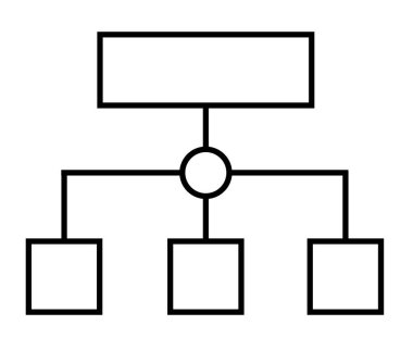 programı planlama veya site haritası iş akışı ince çizgi simgesi. düz stytle. web sitesi tasarımı, logo, app, Kullanıcı arabirimi için site haritası simgesi. Site Haritası çizgi işareti.