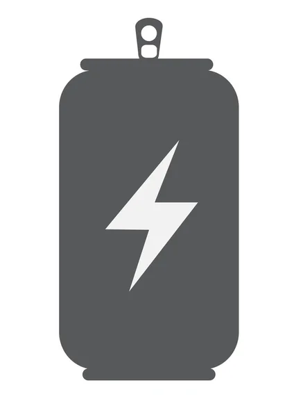 Energy Drink Symbol Mit Schatten Auf Weißem Hintergrund Flachen Stil — Stockvektor