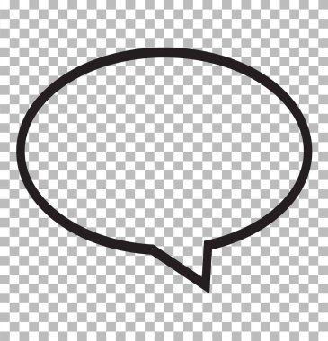 konuşma balonu simgesinin şeffaf arka plan izole. konuşma balonu logosu kavramı. düz stil. web sitesi tasarımı, logo, app, Kullanıcı arabirimi için konuşma balonu. 