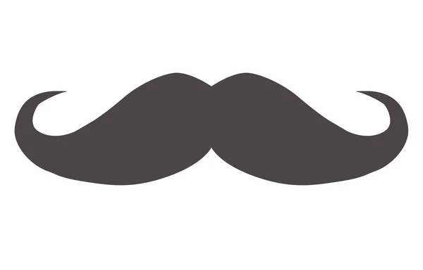 Italie Icône Moustache Sur Fond Blanc Style Plat Illustration Simple — Image vectorielle