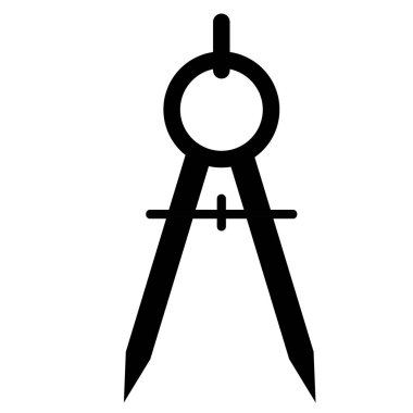 bölücü simgesi beyaz arka plan üzerinde. düz stil. web sitesi, logo, app, Kullanıcı arabirimi için ayırıcı simge. sembol compassed. düz stil. Pusula simgesini basit eğitim işareti.