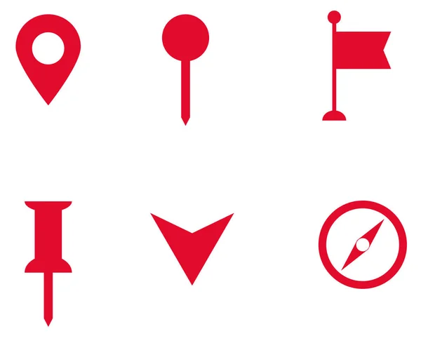 Kartenzeiger Symbol Auf Weißem Hintergrund Flachen Stil Navigationsstifte Symbol Für — Stockvektor