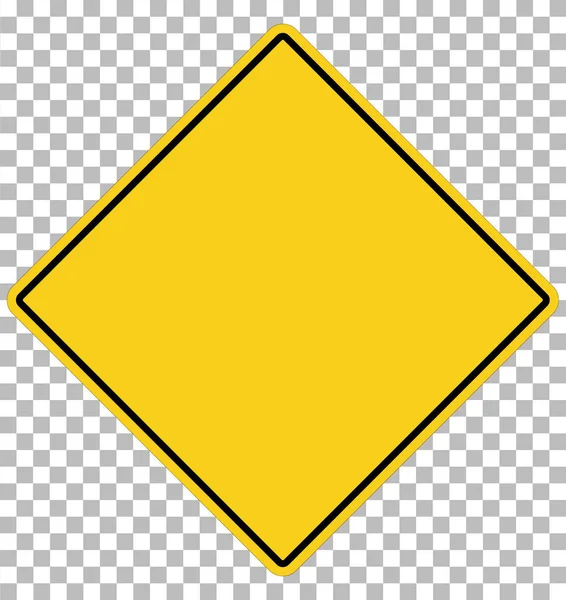 Порожній Жовтий Знак Порожній Жовтий Символ Прозорому Порожній Знак Попередження — стоковий вектор