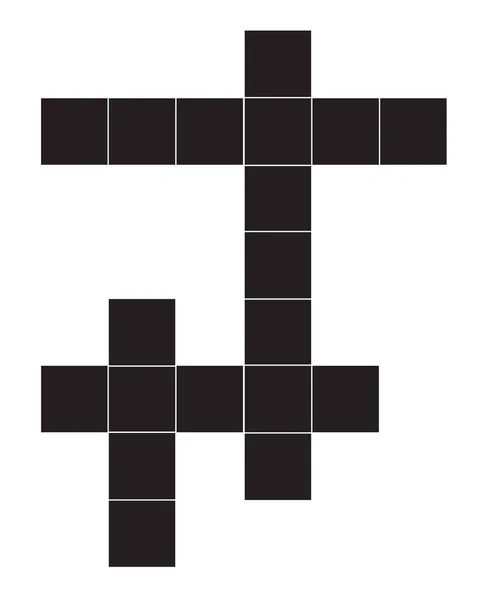 Знак Кроссворда Кроссворд Белом Фоне Плоский Стиль Дизайн Иконки Кроссворда — стоковый вектор