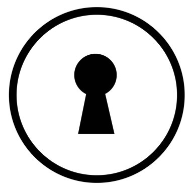 anahtar deliği simgesi beyaz arka plan üzerinde. düz stil. tasarlamak vektör imzala. anahtar deliği illüstrasyon logo, mobil uygulaması, Web sitesi için. 