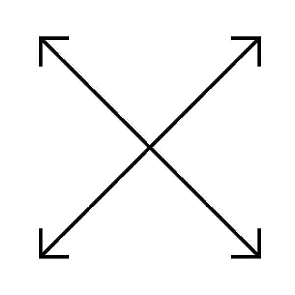 Icono Cuatro Flechas Sobre Fondo Blanco Estilo Plano Cuatro Flechas — Archivo Imágenes Vectoriales
