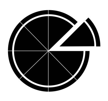 Beyaz arka plan üzerinde pizza simgesi. web sitesi tasarımı, logo, app, Kullanıcı arabirimi için pizza simgesi. düz stil. dilim pizza işareti.
