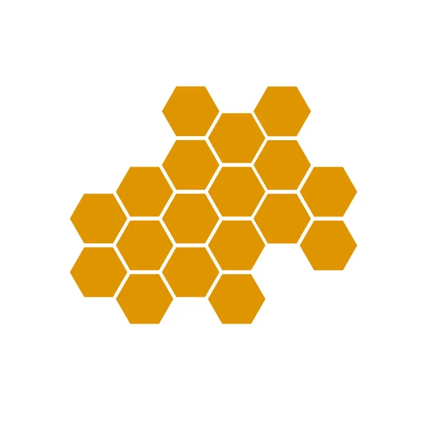 Значок Бджолиного Меду Білому Тлі Значок Honeycomb Дизайну Вашого Веб — стоковий вектор