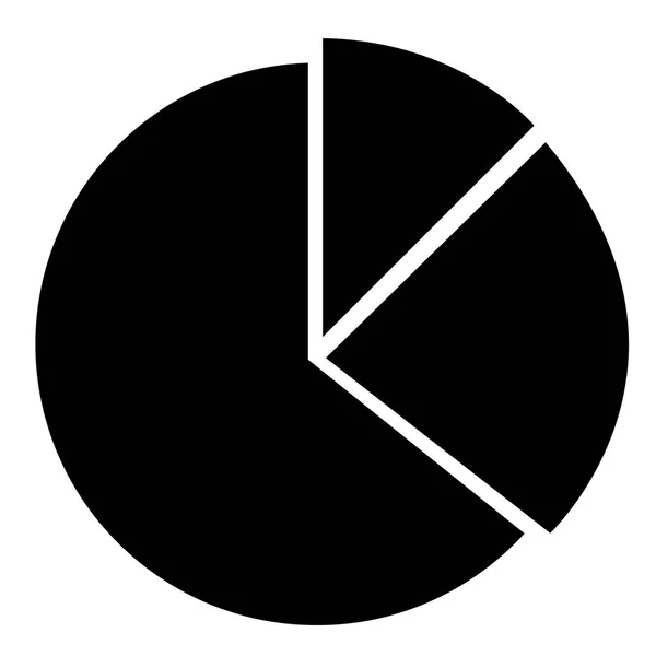 Cirkeldiagram Ikonen Vit Bakgrund Solid Logo Platt Stil Cirkeldiagram Ikon — Stock vektor