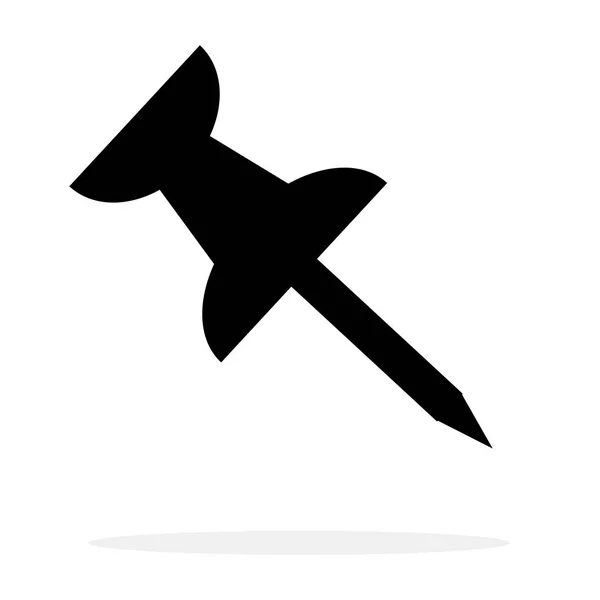 Anstecknadel Symbol Trendigen Flachen Stil Auf Weißem Hintergrund Push Pin — Stockvektor