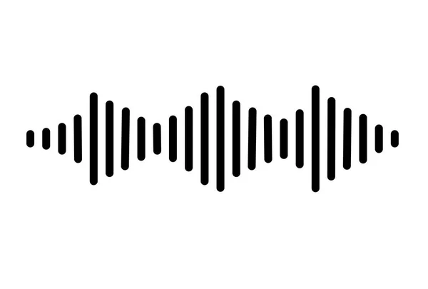Icono Señal Audio Sobre Fondo Blanco Estilo Plano Icono Sonido — Archivo Imágenes Vectoriales