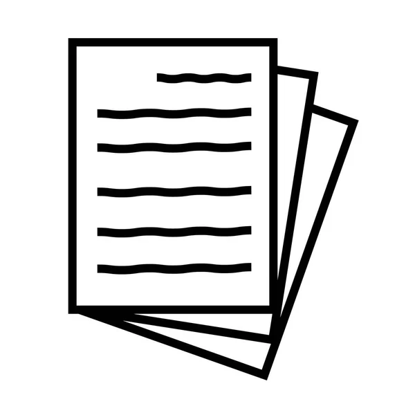 Icono Del Documento Sobre Fondo Blanco Signo Documento Estilo Plano — Archivo Imágenes Vectoriales