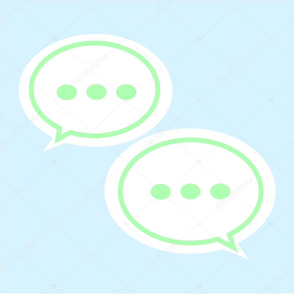 communication bubble icon on white background. chatting sign. flat style. speech bubbles icon for your web site design, logo, app, UI. message icon. communication concept.