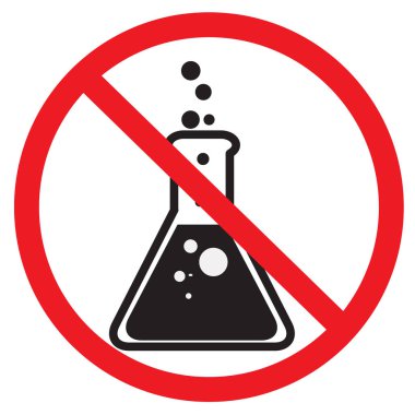 Beyaz arka plan üzerinde koruyucu simge yok. koruyucu bir iz yok. düz stil. hiçbir kimyasal madde işareti web sitesi tasarımı, logo, app, Kullanıcı arabirimi için denemeler yapın. hiçbir yapay tatlar sembolü.