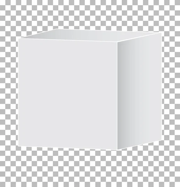 Caja Blanca Blanco Caja Icono Sobre Fondo Transparente Signo Caja — Vector de stock