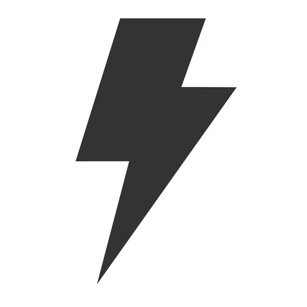 Thunder Icon White Background Flat Style Lightning Icon Your Web — Stock Vector