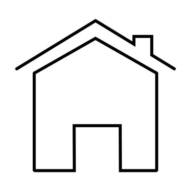 Beyaz arka plan üzerinde ev simgesini. düz stil. web sitesi tasarımı, logo, app, Kullanıcı arabirimi için ev simgesini. Anahat ev simgesini. ev hat işareti. Modern ev satırı simgesi.