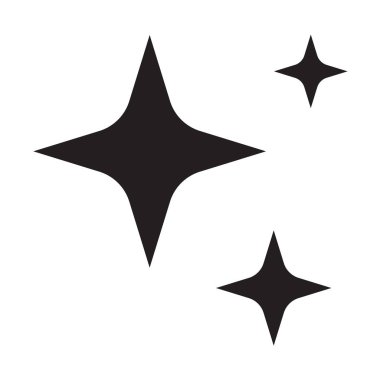 Sparkles yıldız simgesi beyaz arka plan üzerinde. düz stil. Sparkles web sitesi tasarımı, logo, app, Kullanıcı arabirimi için simge yıldız. Parlatıcı sembolü. işareti parlayan.