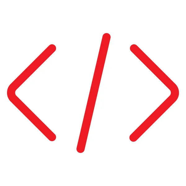 Значок Червоного Коду Білому Тлі Плоский Стиль Значок Червоного Коду — стоковий вектор