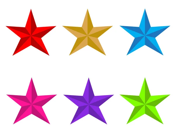 set glossy star icon on white background. flat style. red, gold, blue,UFO Green, Plastic Pink, Proton Purple star shape awards for your web site design, logo, app, UI. shiny star colorful symbol. star badges.